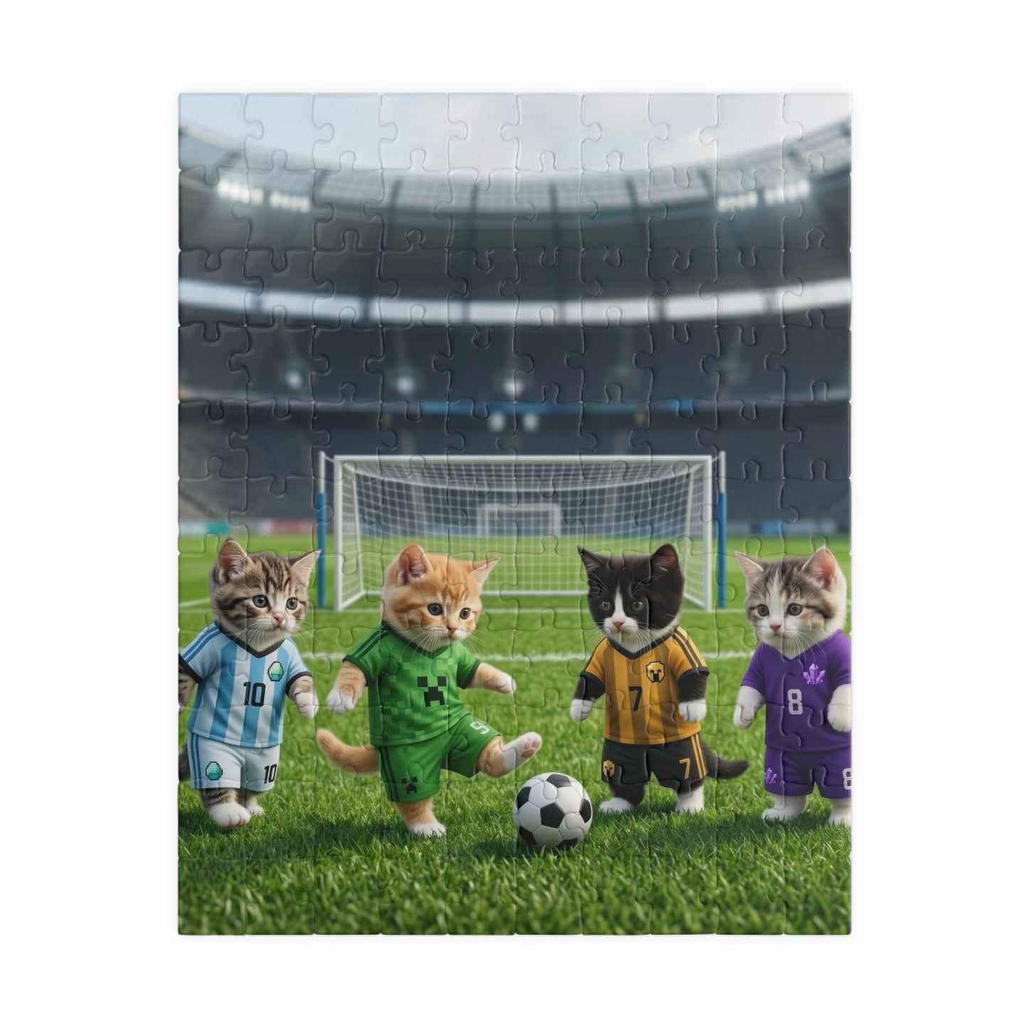 Soccer Kittens Jigsaw Puzzle — Cute Cats Playing Soccer (110–1014 pcs)
