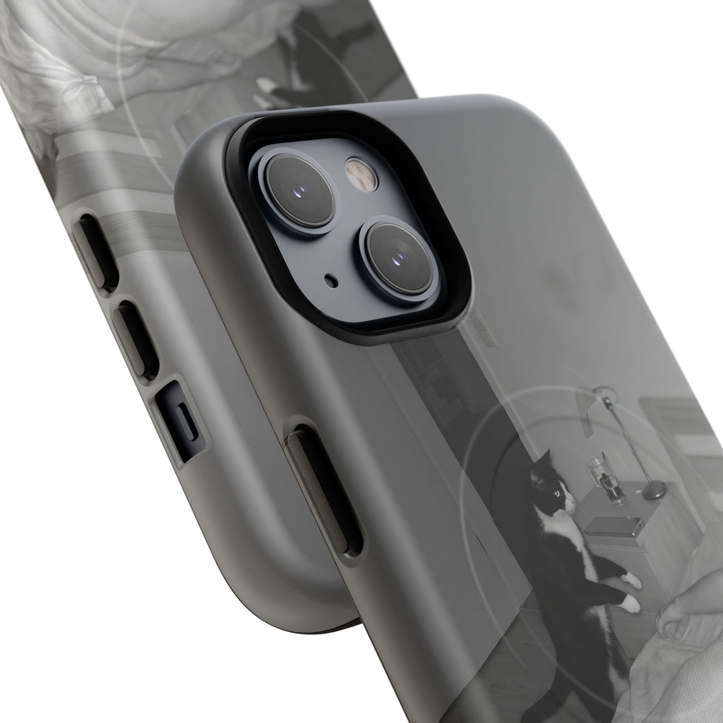Phone Case “Why Is It Always at 2 AM?” Cat Photo Tough Magnetic Case