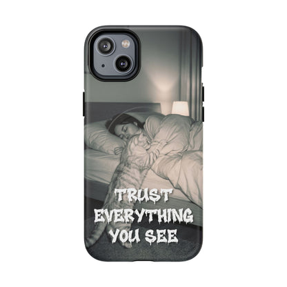 Phone Case ‘Trust Everything You See’ Surreal Sleep Graphic Tough Magnetic Case