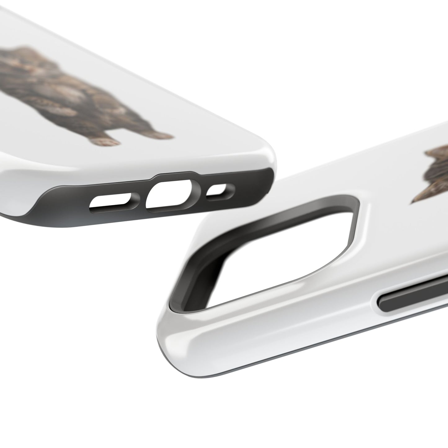 Cute Standing Kitten Magnetic Impact-Resistant Phone Case