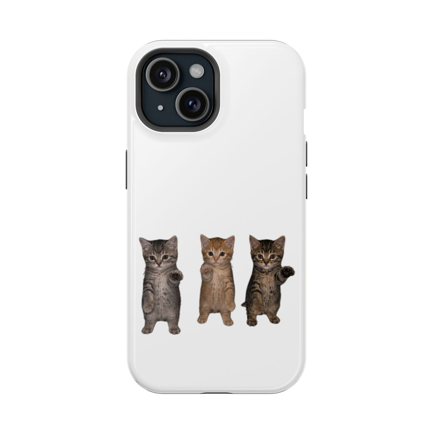 Cute Standing Trio Kittens Dancing Magnetic Impact-Resistant Phone Case