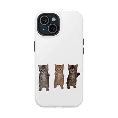Cute Standing Trio Kittens Dancing Magnetic Impact-Resistant Phone Case