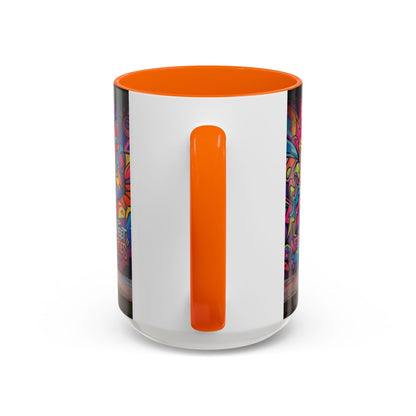 Street Kitties Graffiti Coffee Mug — Colorful Cat Art Accent Mug (11/15oz)