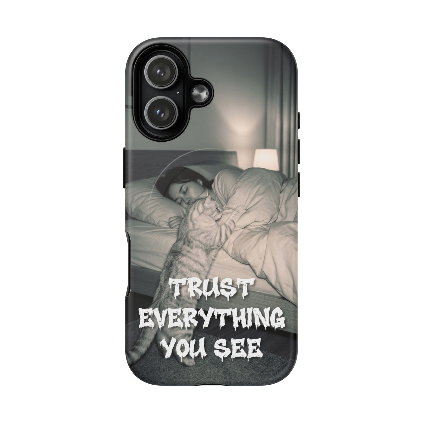 Phone Case ‘Trust Everything You See’ Surreal Sleep Graphic Tough Magnetic Case