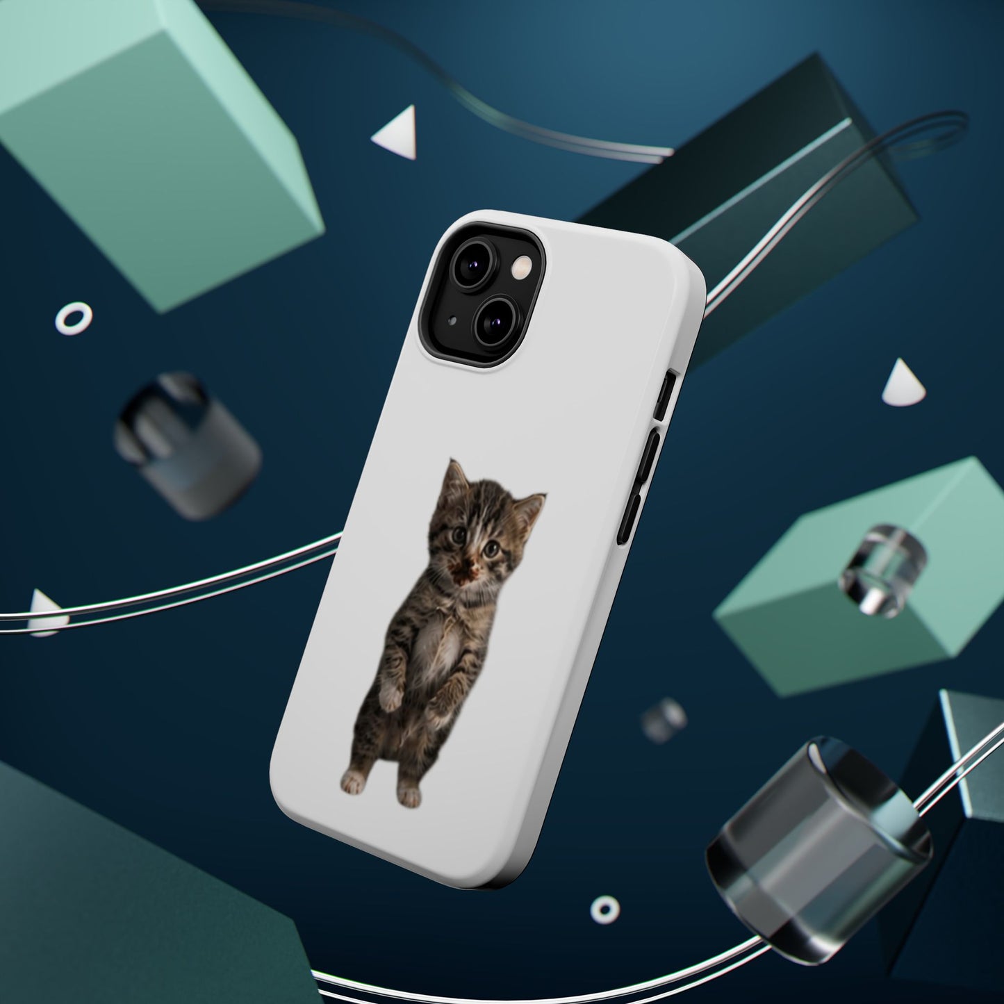 Cute Standing Kitten Magnetic Impact-Resistant Phone Case