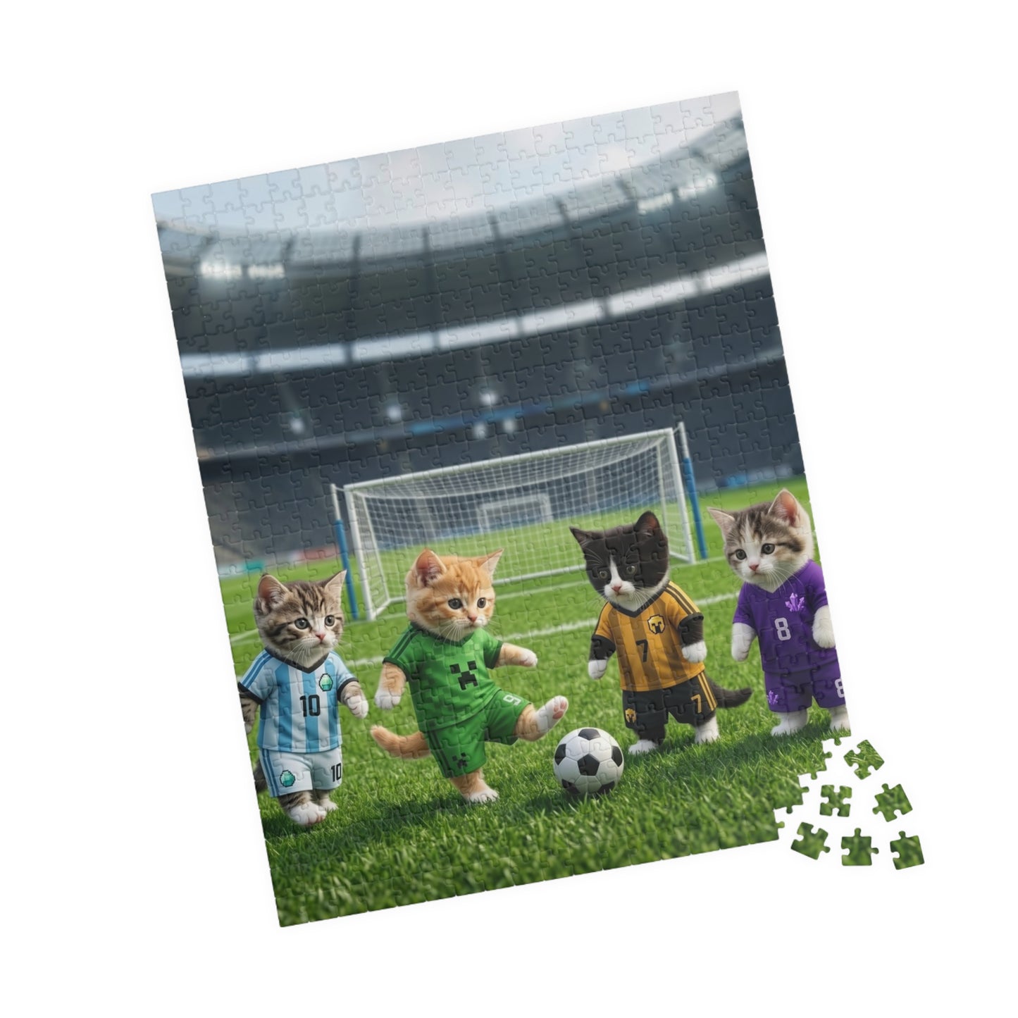 Soccer Kittens Jigsaw Puzzle — Cute Cats Playing Soccer (110–1014 pcs)
