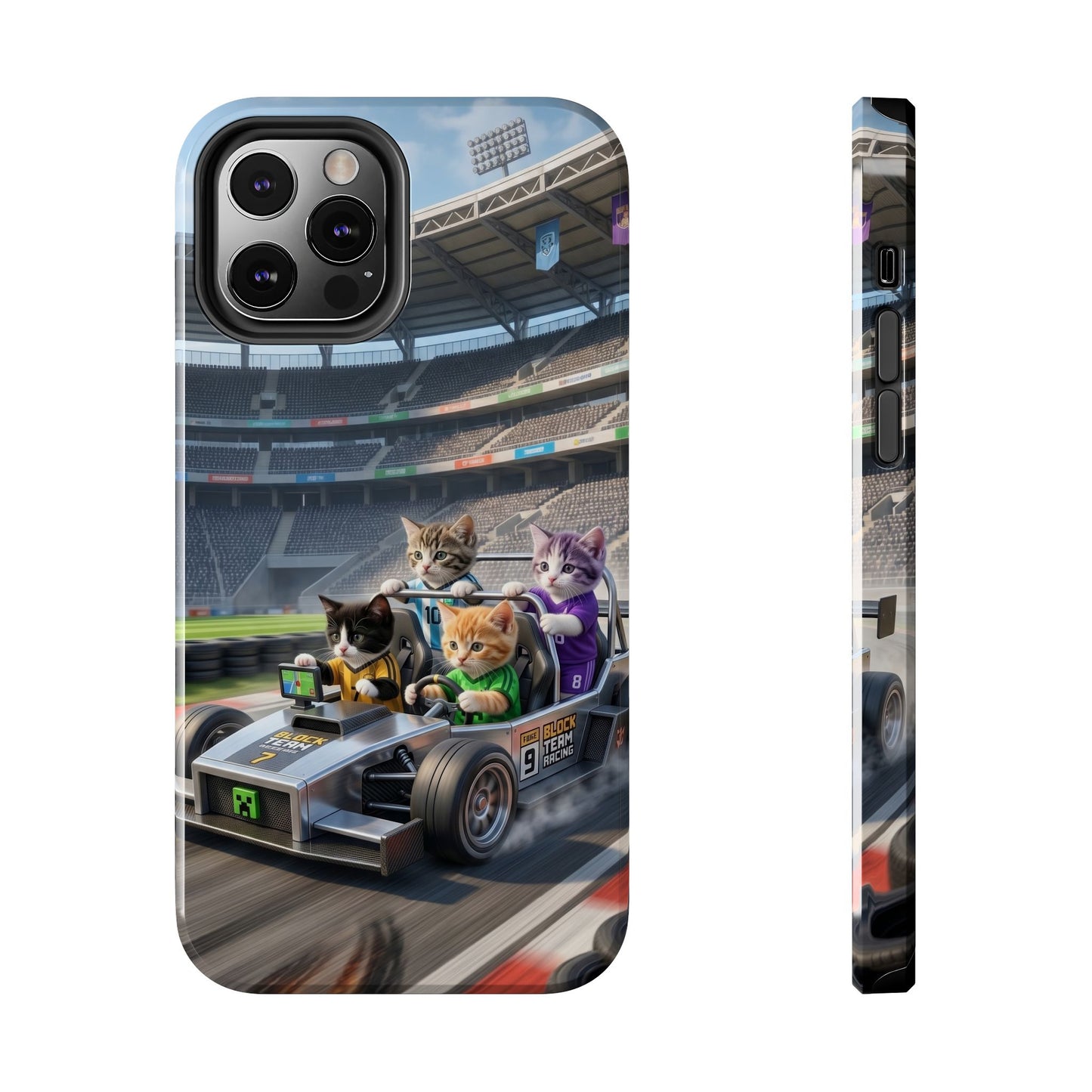 Racing Cats Tough Phone Case — Cute Kittens Driving Racecar Phone Cover