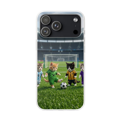 Cute Soccer Cats Phone Case — Kawaii Football Kit iPhone Cover