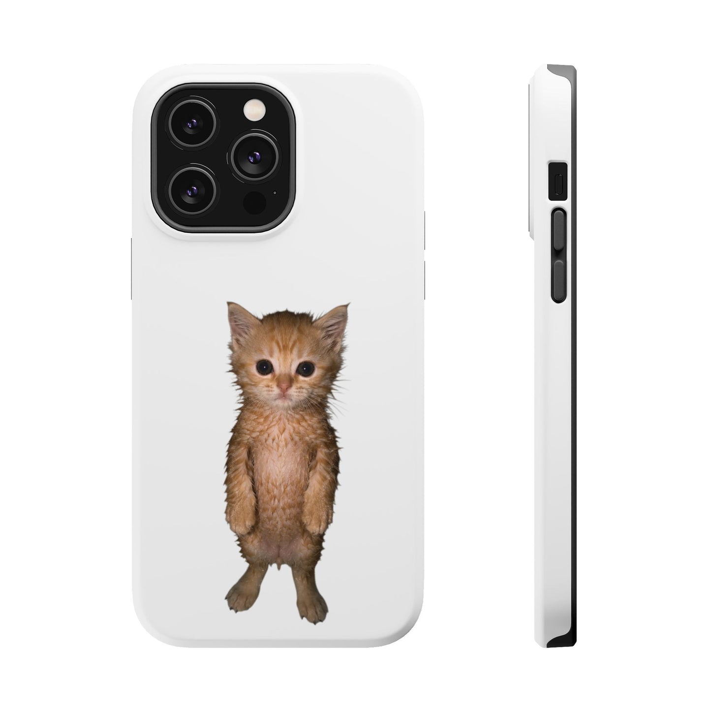 Cute Standing Kitten Magnetic Impact-Resistant Phone Case