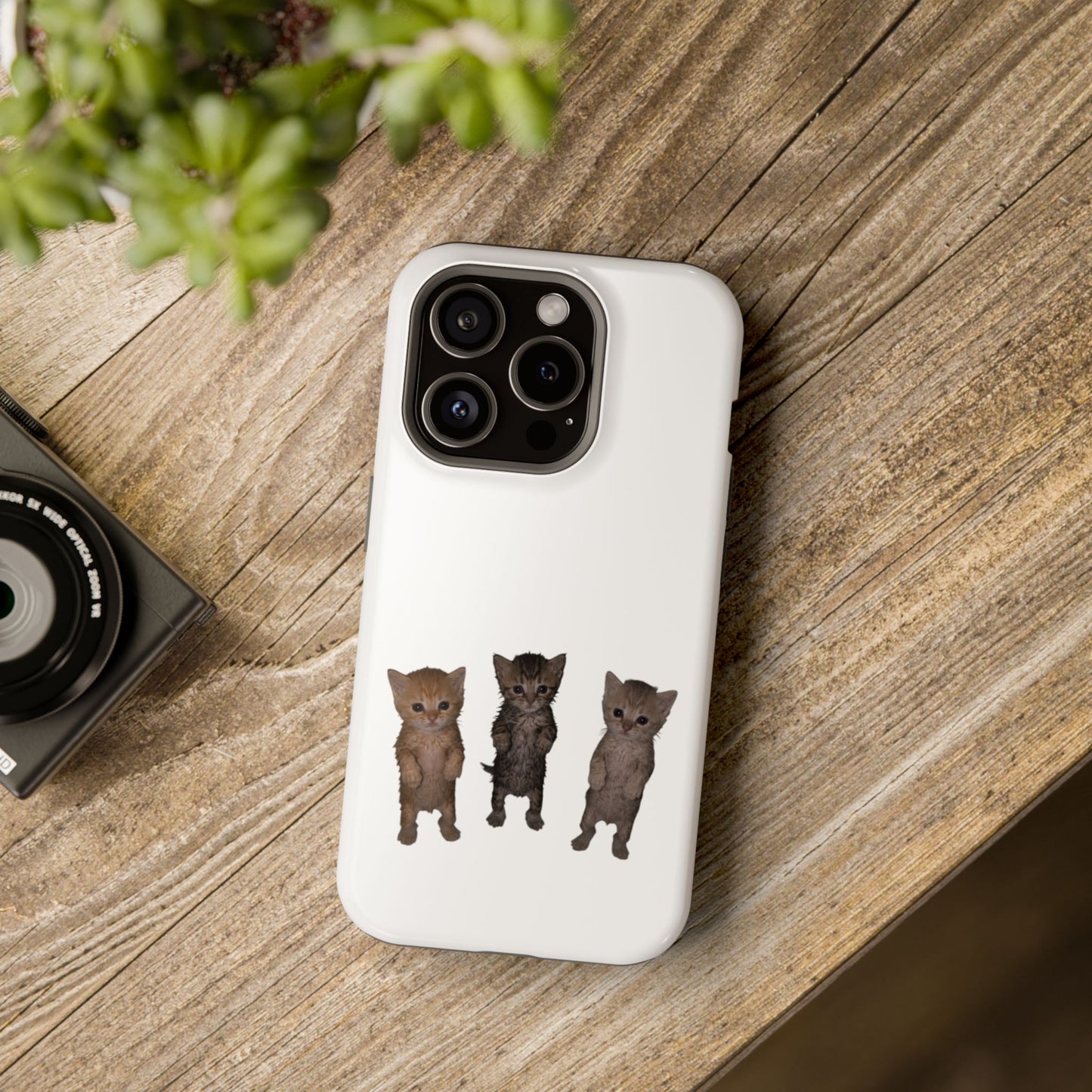 Cute Trio Kittens  Magnetic Impact-Resistant Phone Case