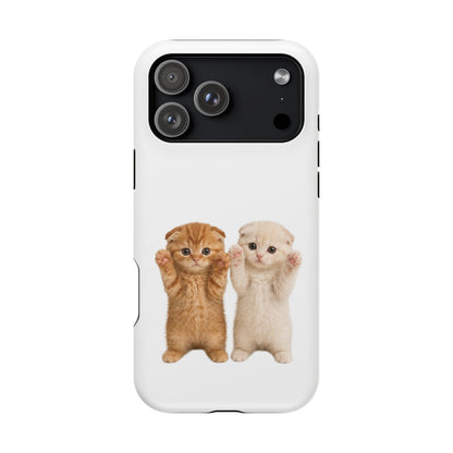 Cute Raising Paws Kittens Magnetic Impact-Resistant  Phone Case