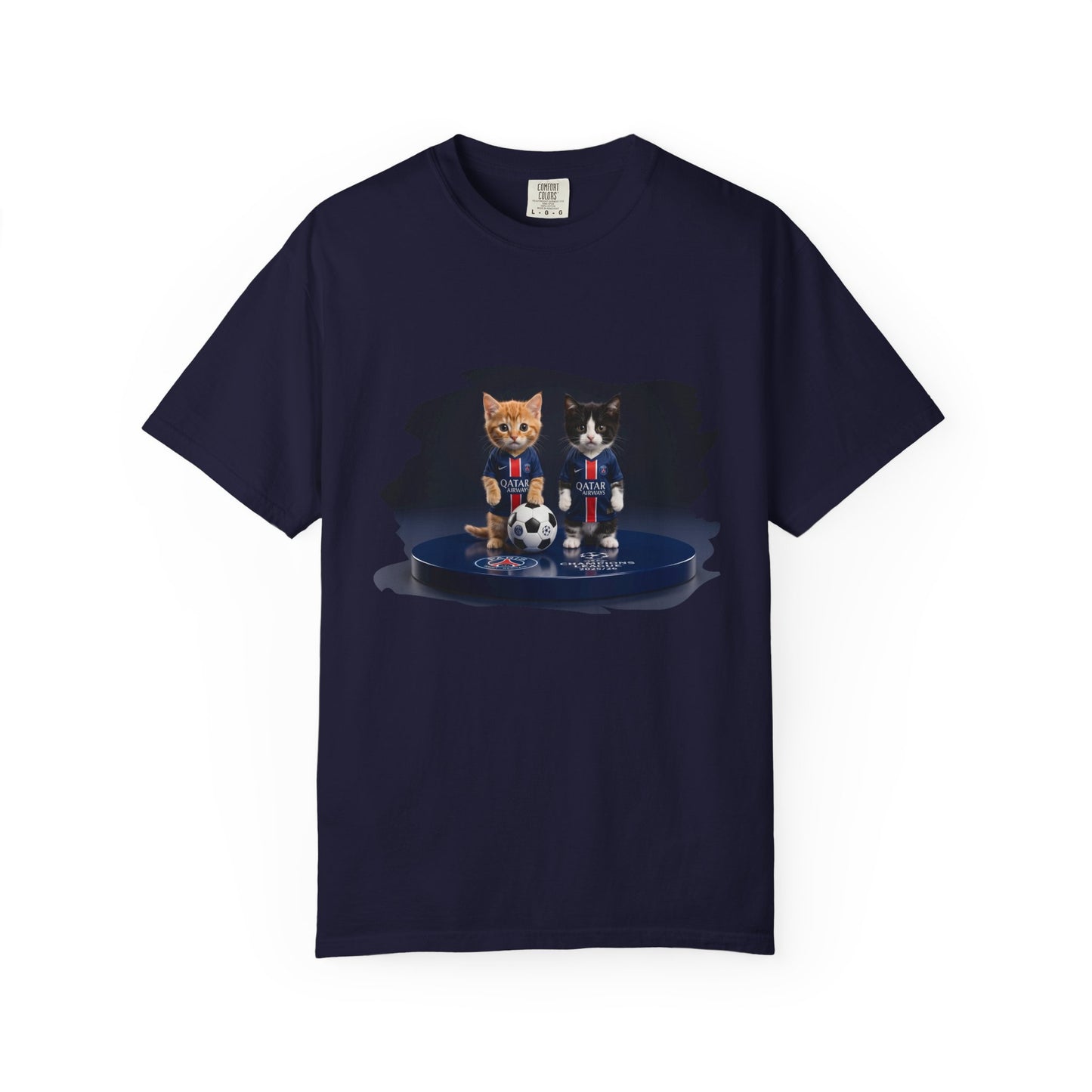 Cat Soccer Players T‑Shirt — Cute Kitten Football Graphic Tee
