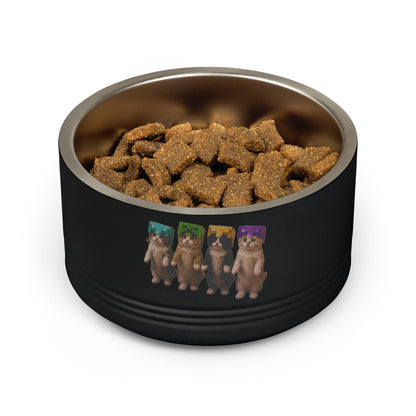 Cute Dancing Kittens Minecraft Helmet Stainless Pet Bowl (18 oz)