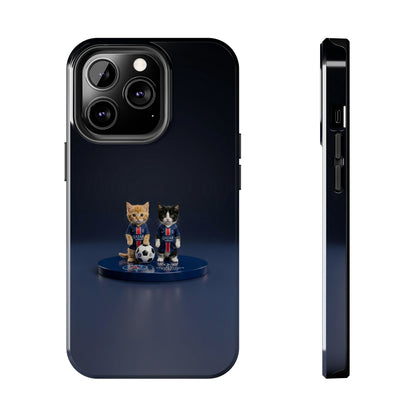 Phone Case — Cute Soccer Cats Design (Kawaii Kitten Football Fans)