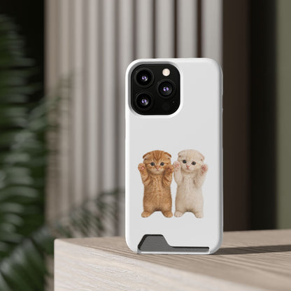 Cute Kittens Phone Case with Card Holder