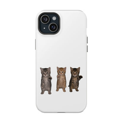 Cute Standing Trio Kittens Dancing Magnetic Impact-Resistant Phone Case