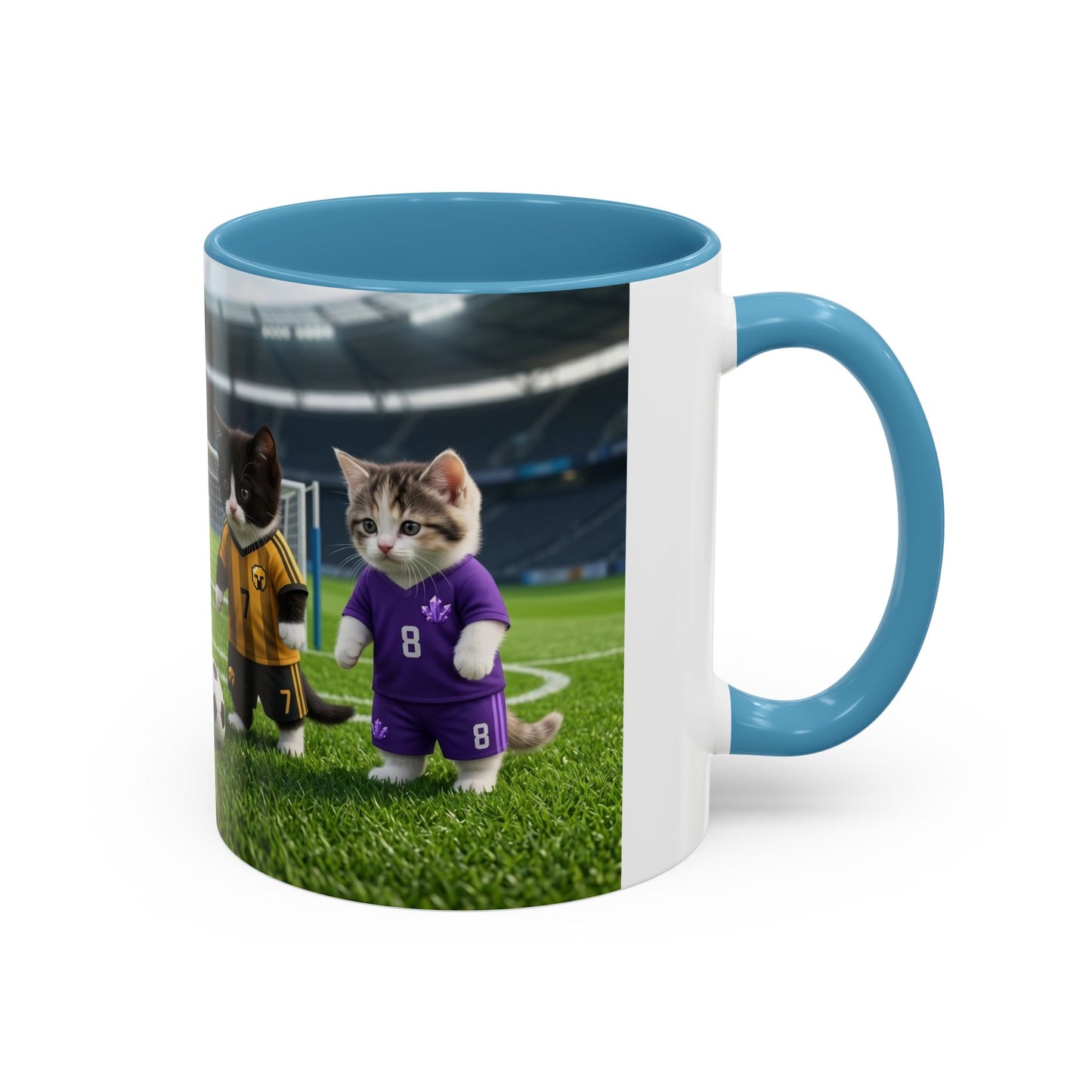 Soccer Kittens Accent Coffee Mug — Cute Cat Soccer Players 11/15oz