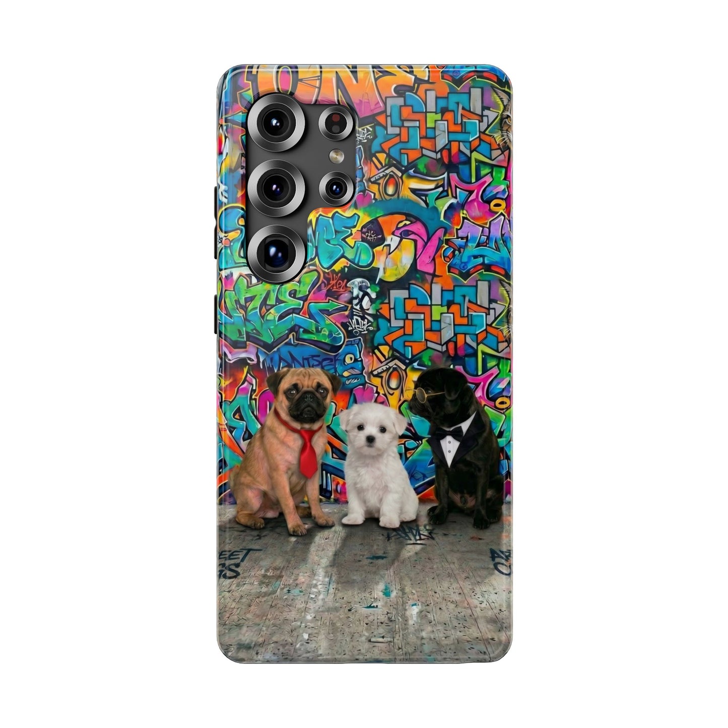 Puppy Squad Graffiti Phone Case — Impact-Resistant Protective Case