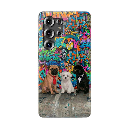 Puppy Squad Graffiti Phone Case — Impact-Resistant Protective Case