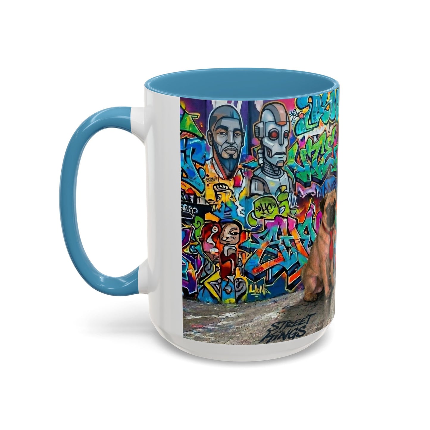 Graffiti Pets Coffee Mug — Colorful Street Art Dog & Cat Accent Mug (11/15oz)