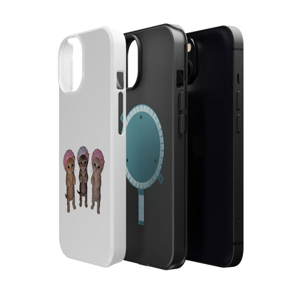 Cute Standing Kittens with Shower Caps  Phone Case