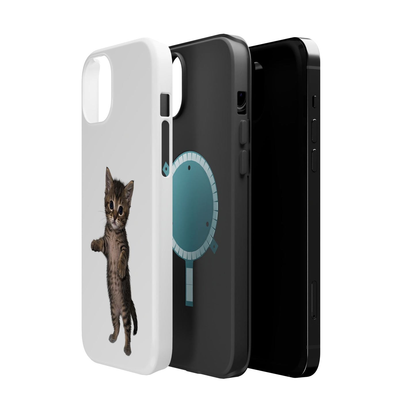 Cute Standing Kitten Magnetic Phone Case