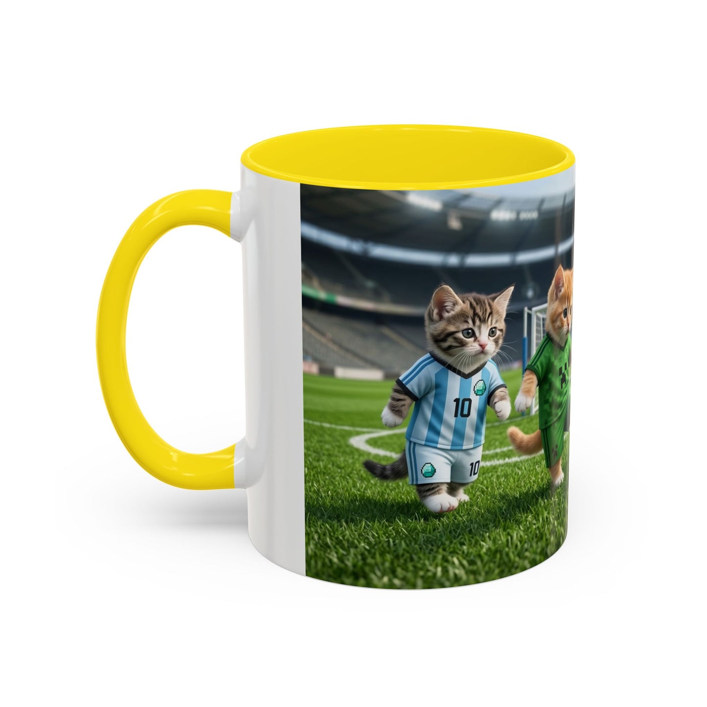 Soccer Kittens Accent Coffee Mug — Cute Cat Soccer Players 11/15oz