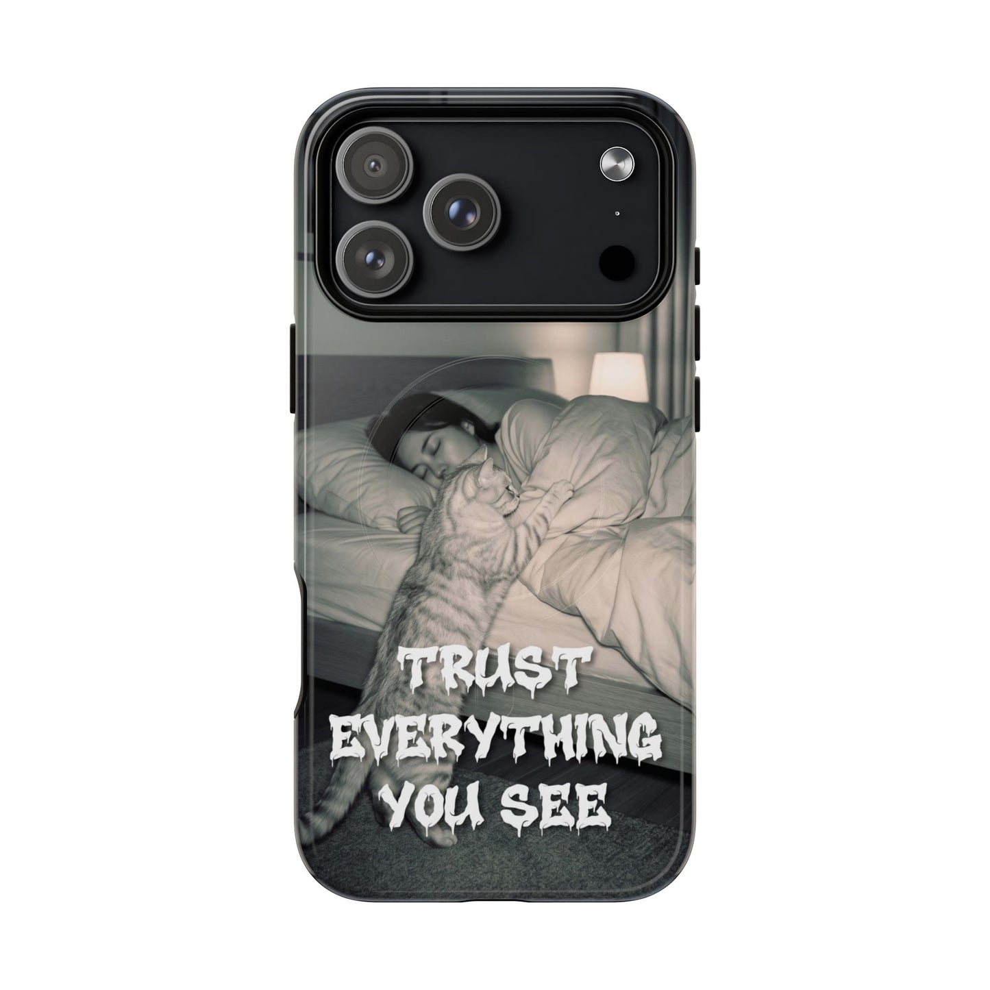 Phone Case ‘Trust Everything You See’ Surreal Sleep Graphic Tough Magnetic Case