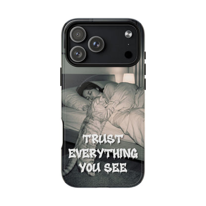 Phone Case ‘Trust Everything You See’ Surreal Sleep Graphic Tough Magnetic Case