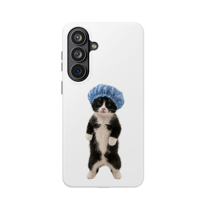 Cute Cat in Shower Cap Magnetic Impact-Resistant Phone Case