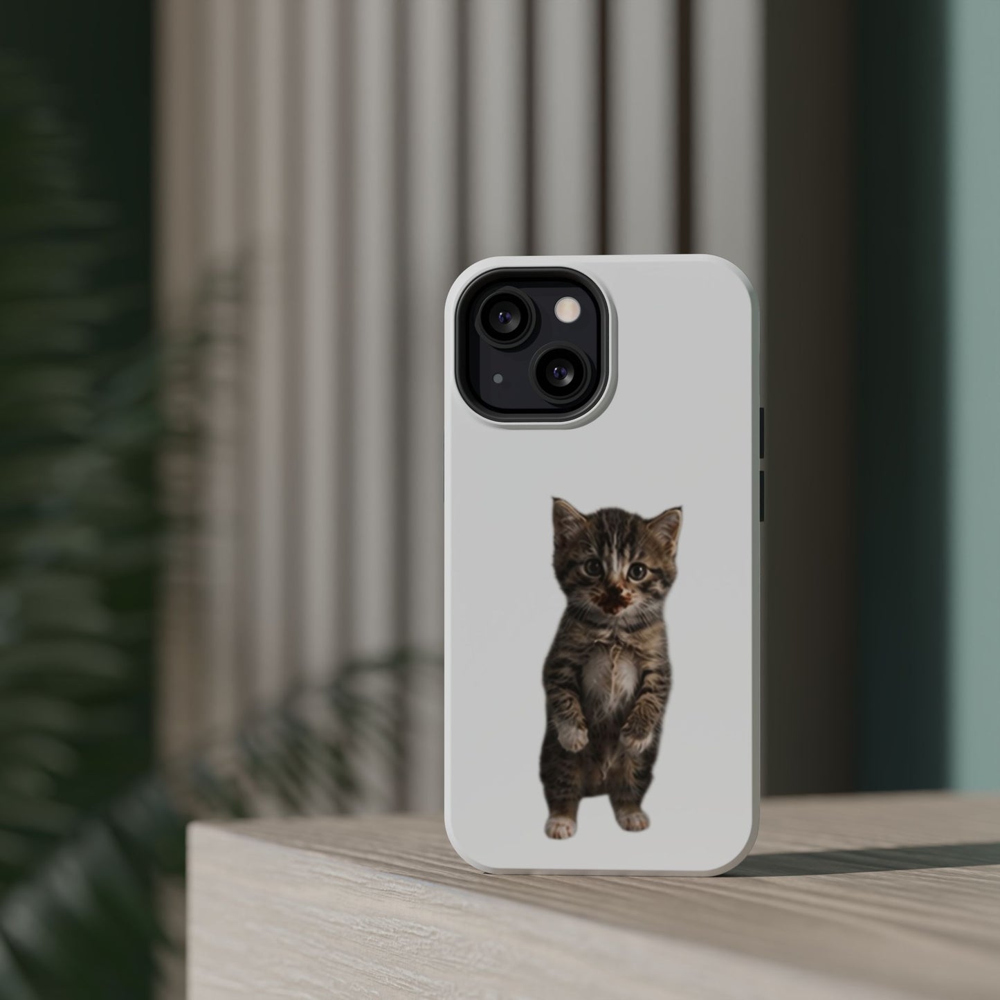 Cute Standing Kitten Magnetic Impact-Resistant Phone Case