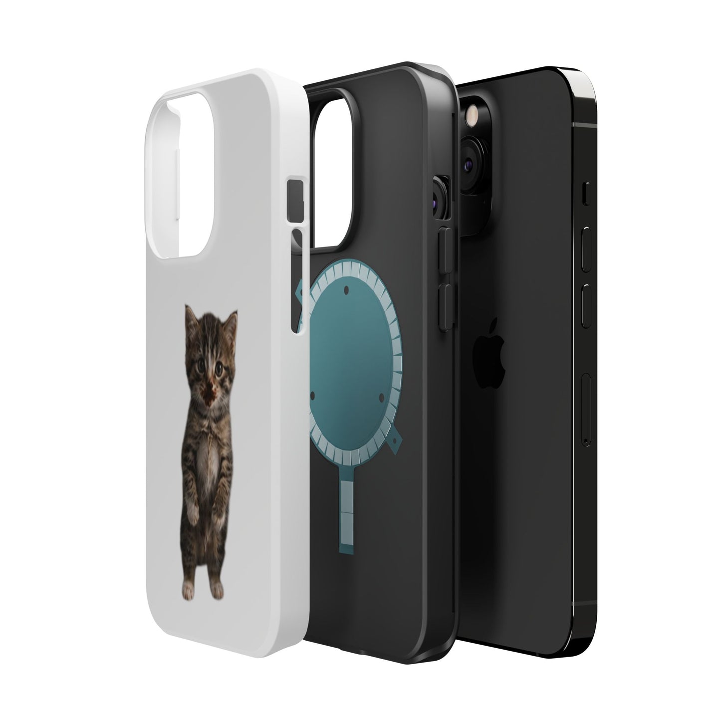 Cute Standing Kitten Magnetic Impact-Resistant Phone Case