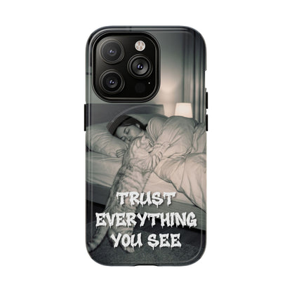 Phone Case ‘Trust Everything You See’ Surreal Sleep Graphic Tough Magnetic Case