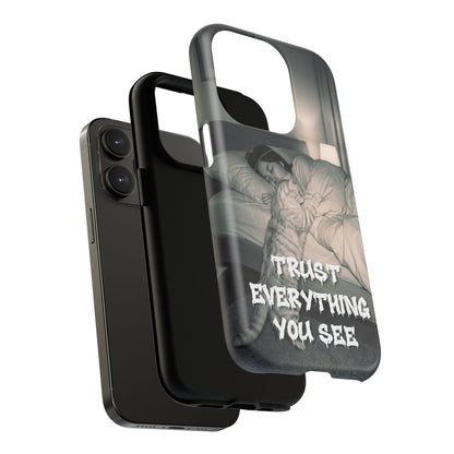 Phone Case ‘Trust Everything You See’ Surreal Sleep Graphic Tough Magnetic Case