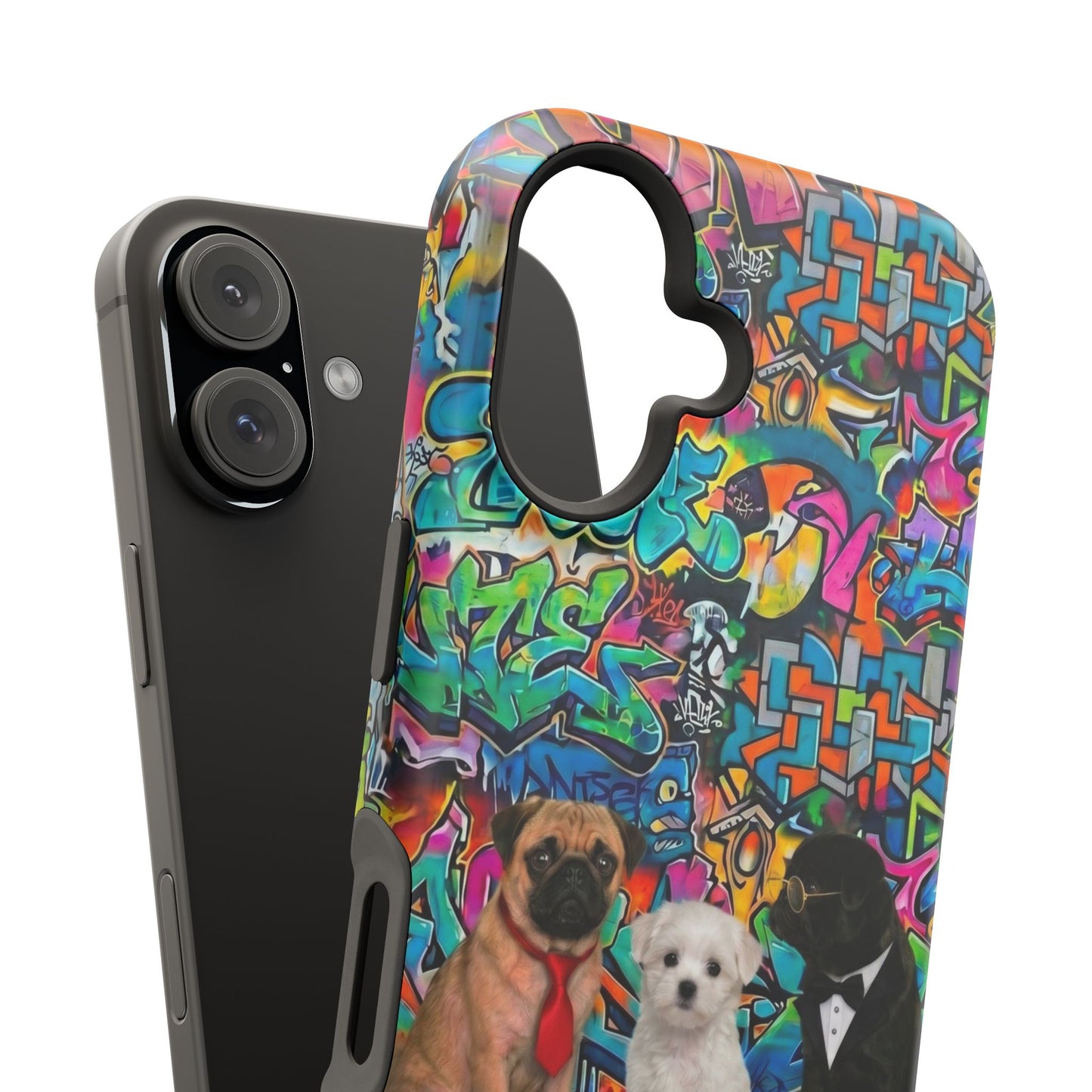 Puppy Squad Graffiti Phone Case — Impact-Resistant Protective Case