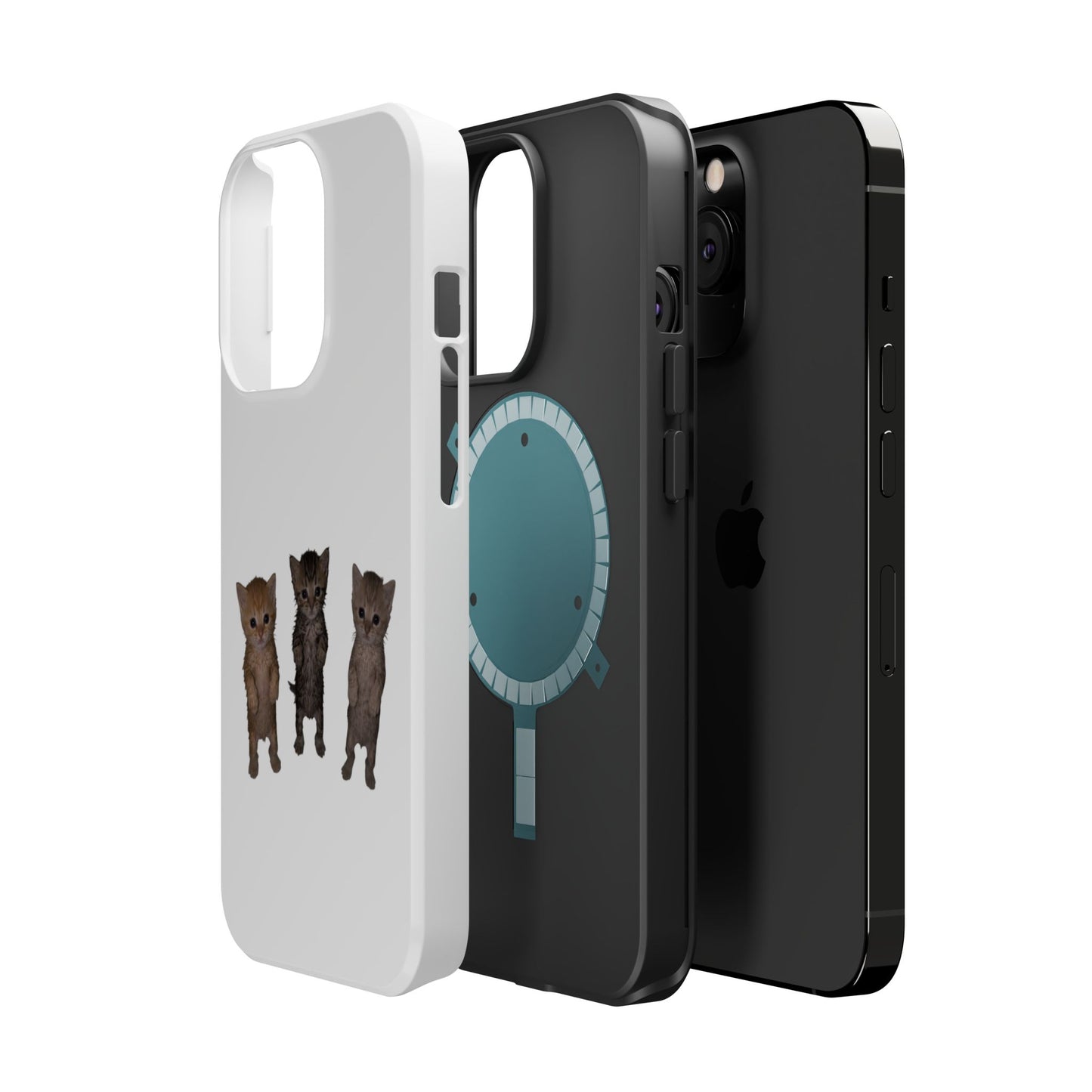 Cute Standing Kittens Magnetic Impact-Resistant Phone Case