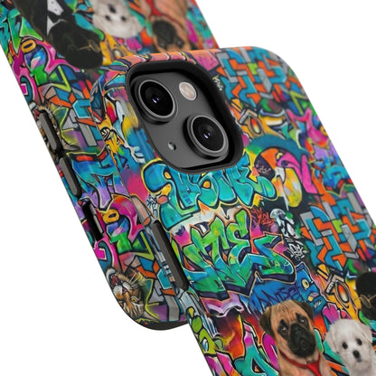 Puppy Squad Graffiti Phone Case — Impact-Resistant Protective Case
