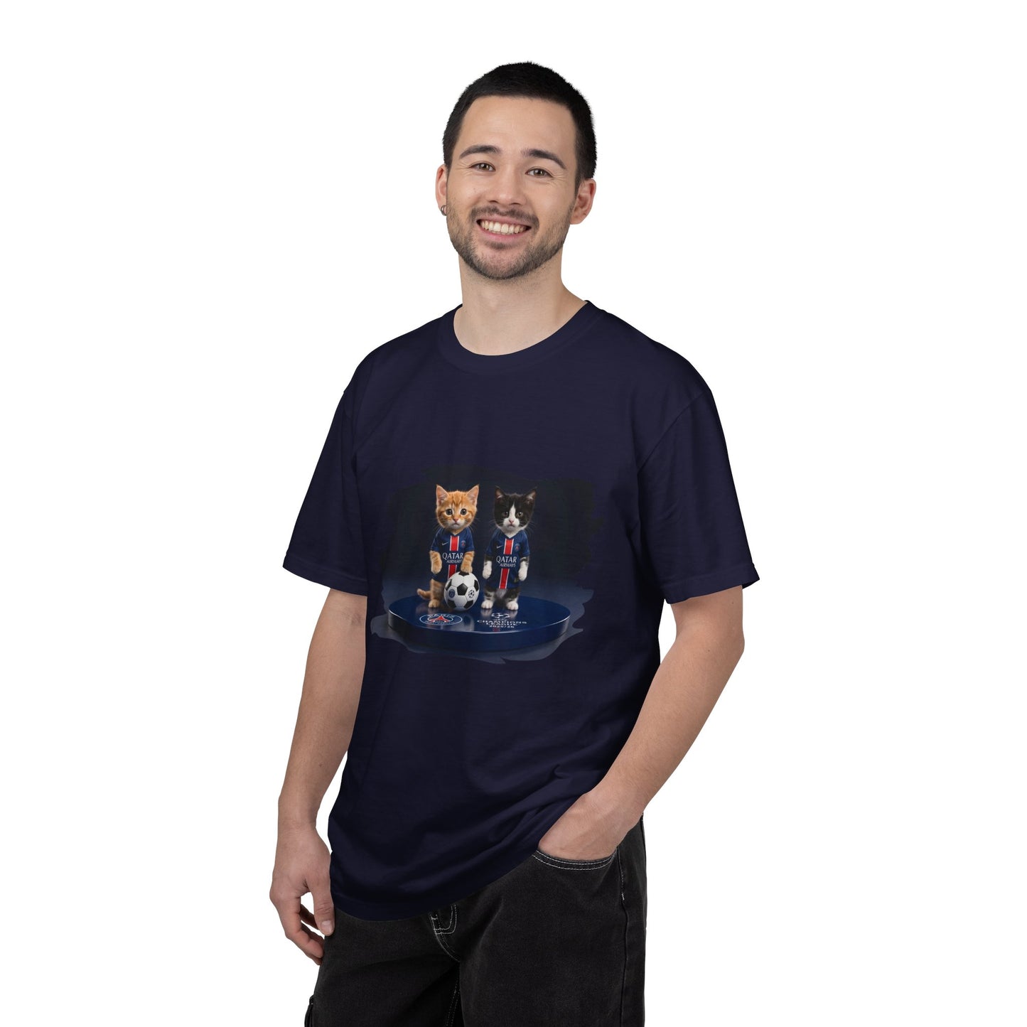 Cat Soccer Players T‑Shirt — Cute Kitten Football Graphic Tee