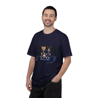 Cat Soccer Players T‑Shirt — Cute Kitten Football Graphic Tee
