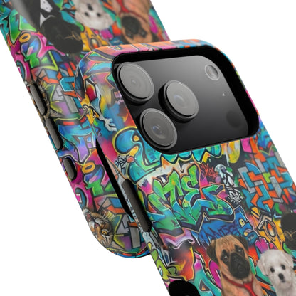 Puppy Squad Graffiti Phone Case — Impact-Resistant Protective Case