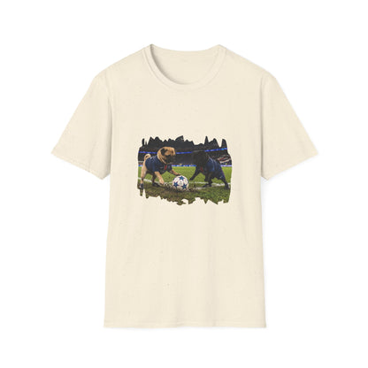 Soccer Puppies T-Shirt — Playful Puppy Soccer Match Tee