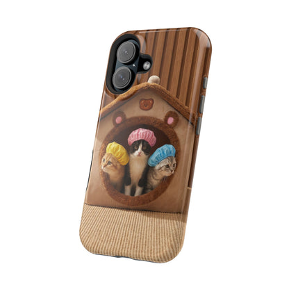 Cute Kittens in Cozy House Phone Case — Magnetic Impact-Resistant Case
