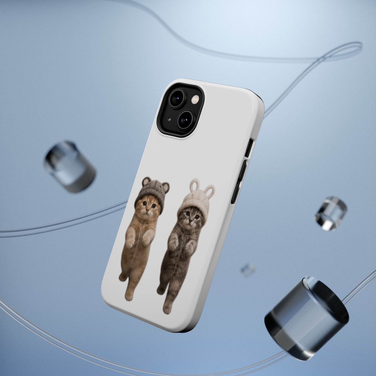 Cute Kittens in Hats Magnetic Impact Phone Case