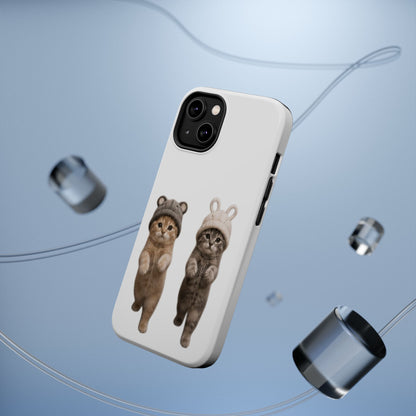 Cute Kittens in Hats Magnetic Impact Phone Case