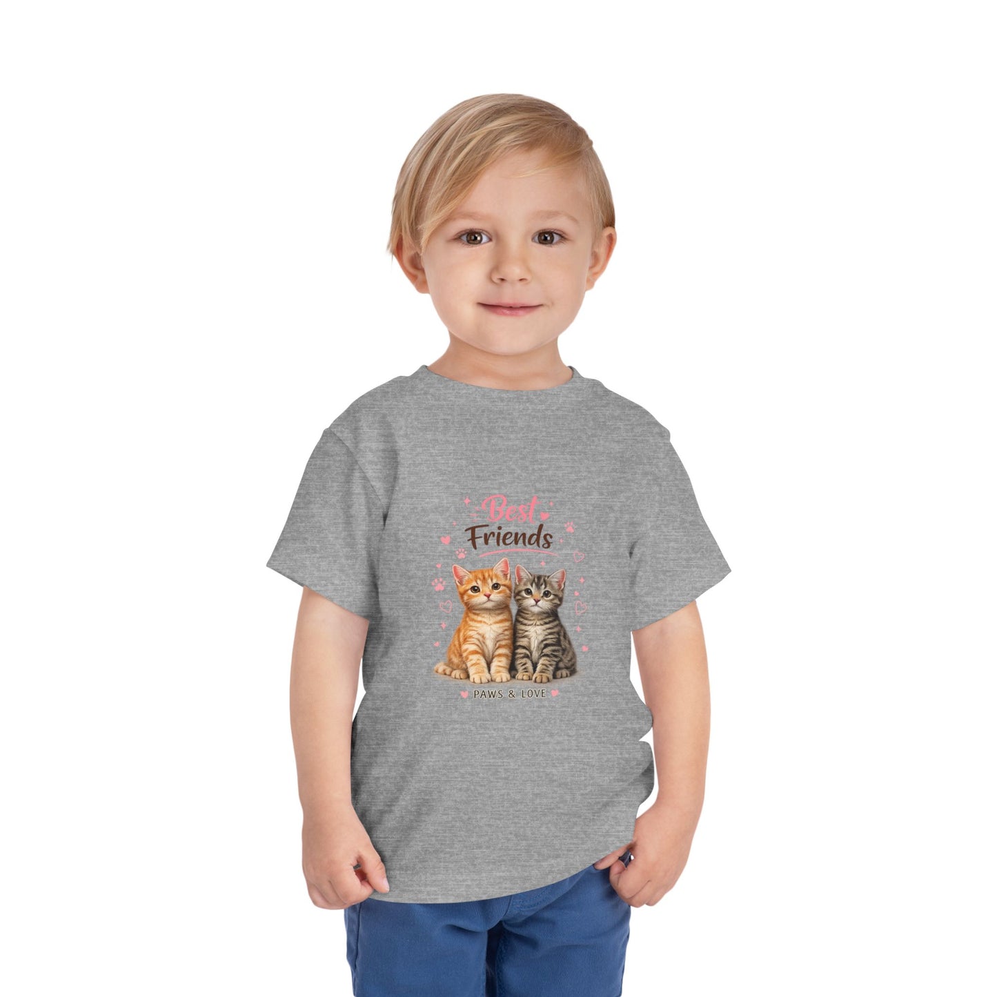 Best Friends Kitten Toddler Tee — Paws & Love Cute Cat Shirt