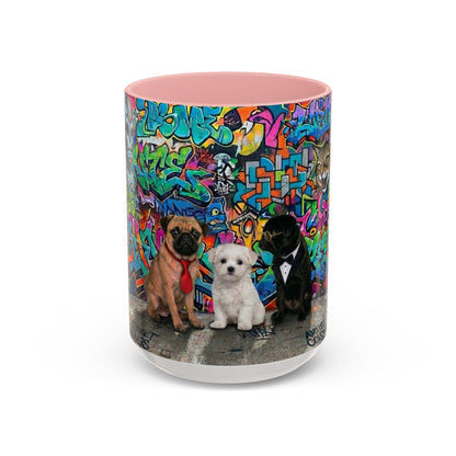 Graffiti Pets Coffee Mug — Colorful Street Art Dog & Cat Accent Mug (11/15oz)