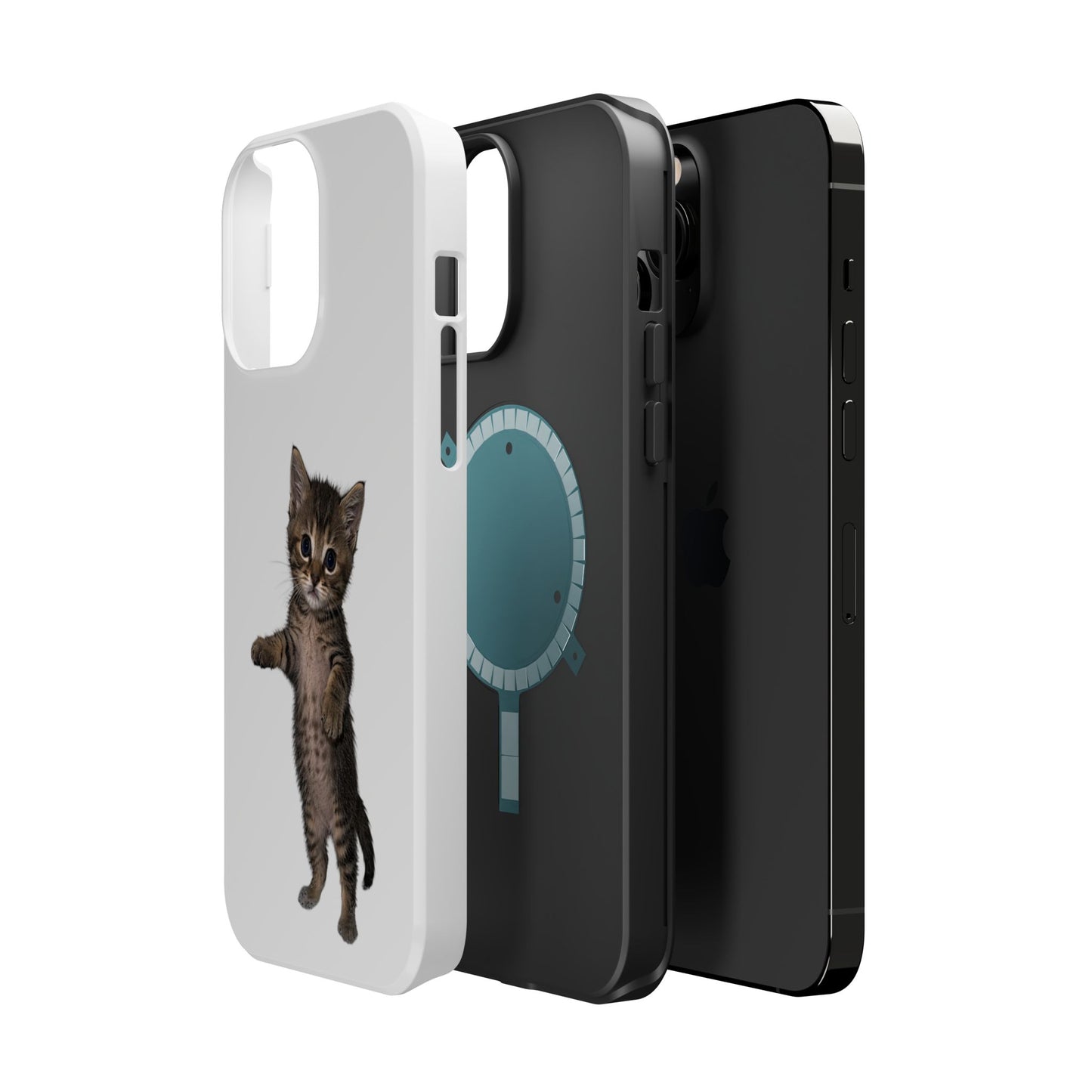 Cute Standing Kitten Magnetic Phone Case