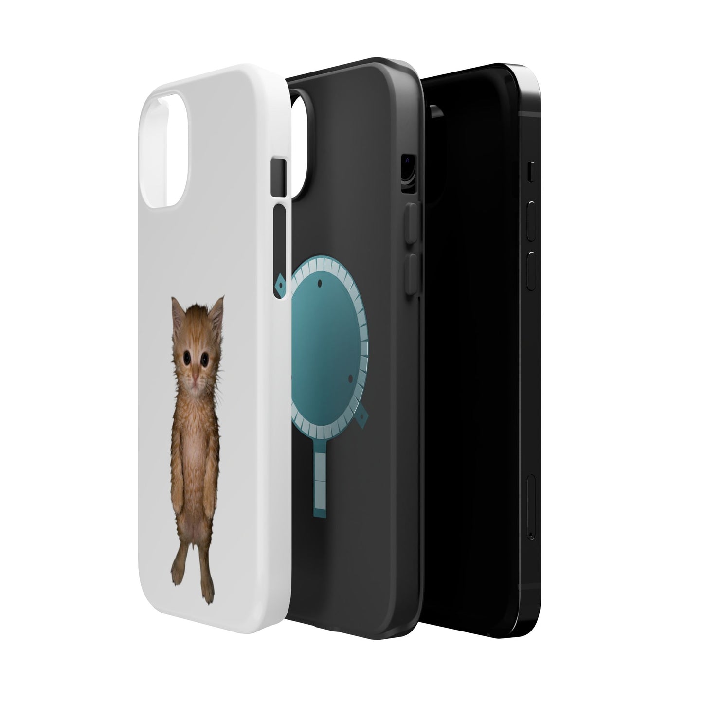 Cute Standing Kitten Magnetic Impact-Resistant Phone Case