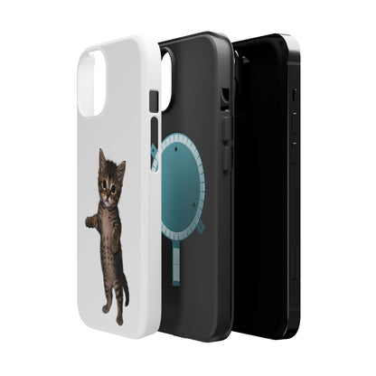 Cute Standing Kitten Magnetic Phone Case