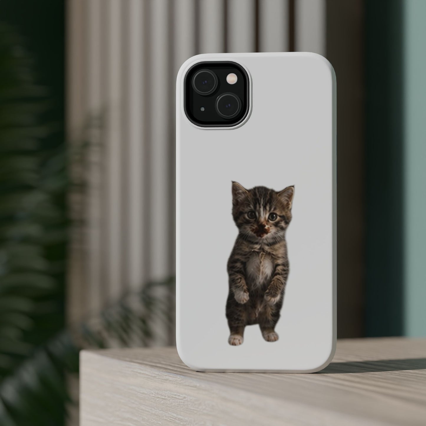 Cute Standing Kitten Magnetic Impact-Resistant Phone Case